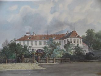 Zeichnung von Schloss Kirchheim zur Zeit Herzogin Henriettes