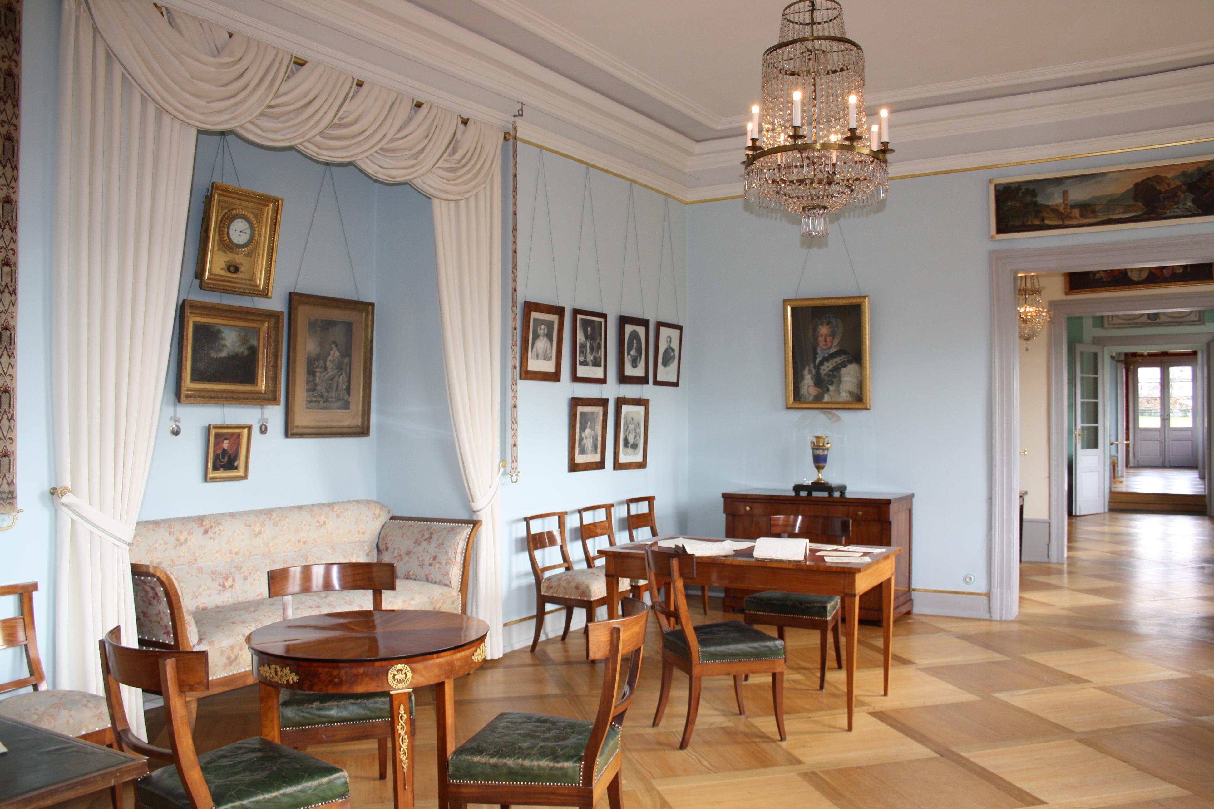 Duchess Franziska von Hohenheim's living room at Kirchheim Palace