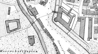 Kirchheim unter Teck mit Befestigungsanlagen, Katasterplan von 1828
