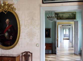 An enfilade of royal rooms